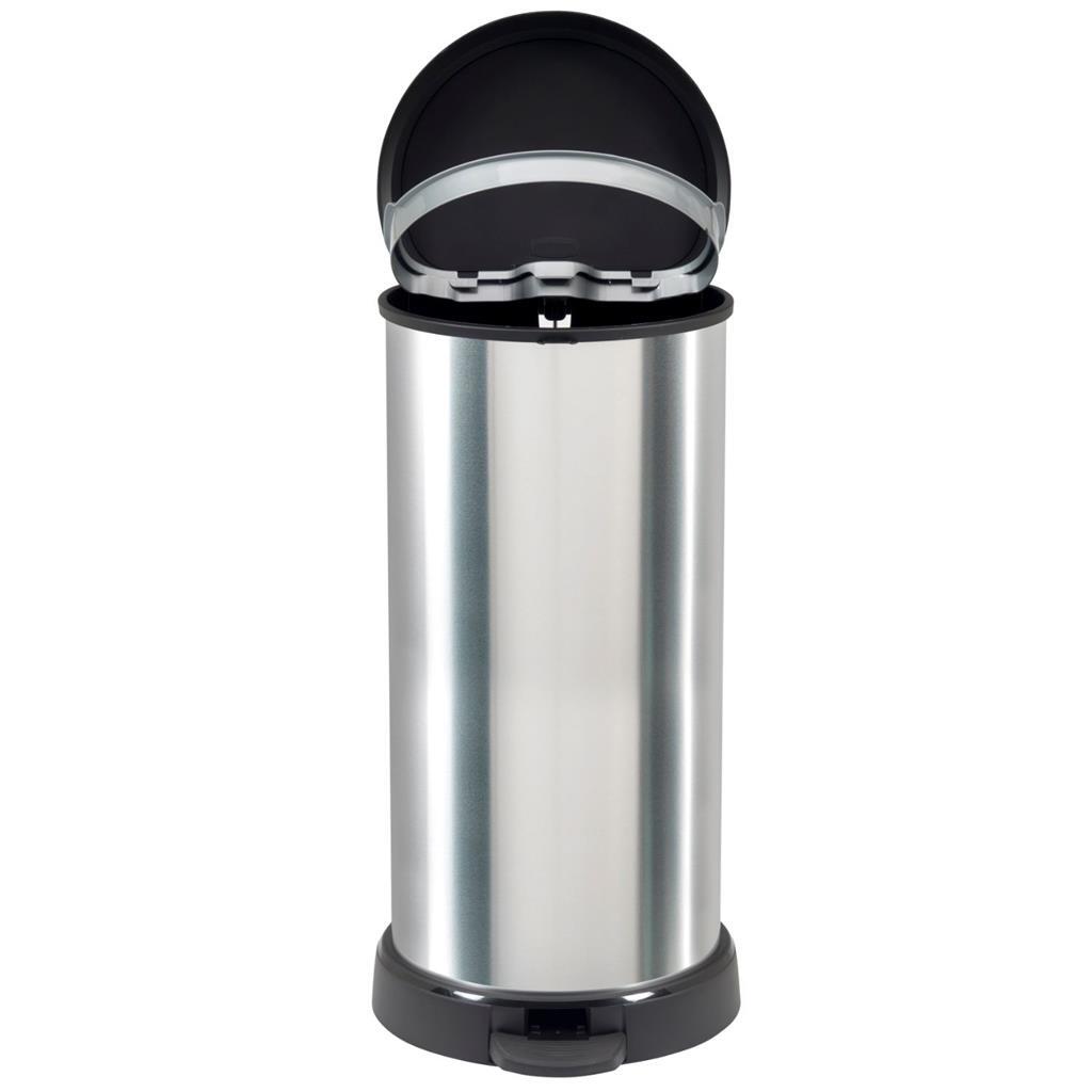 Curver decobin pedaalemmer 40l zilver metallic zwart