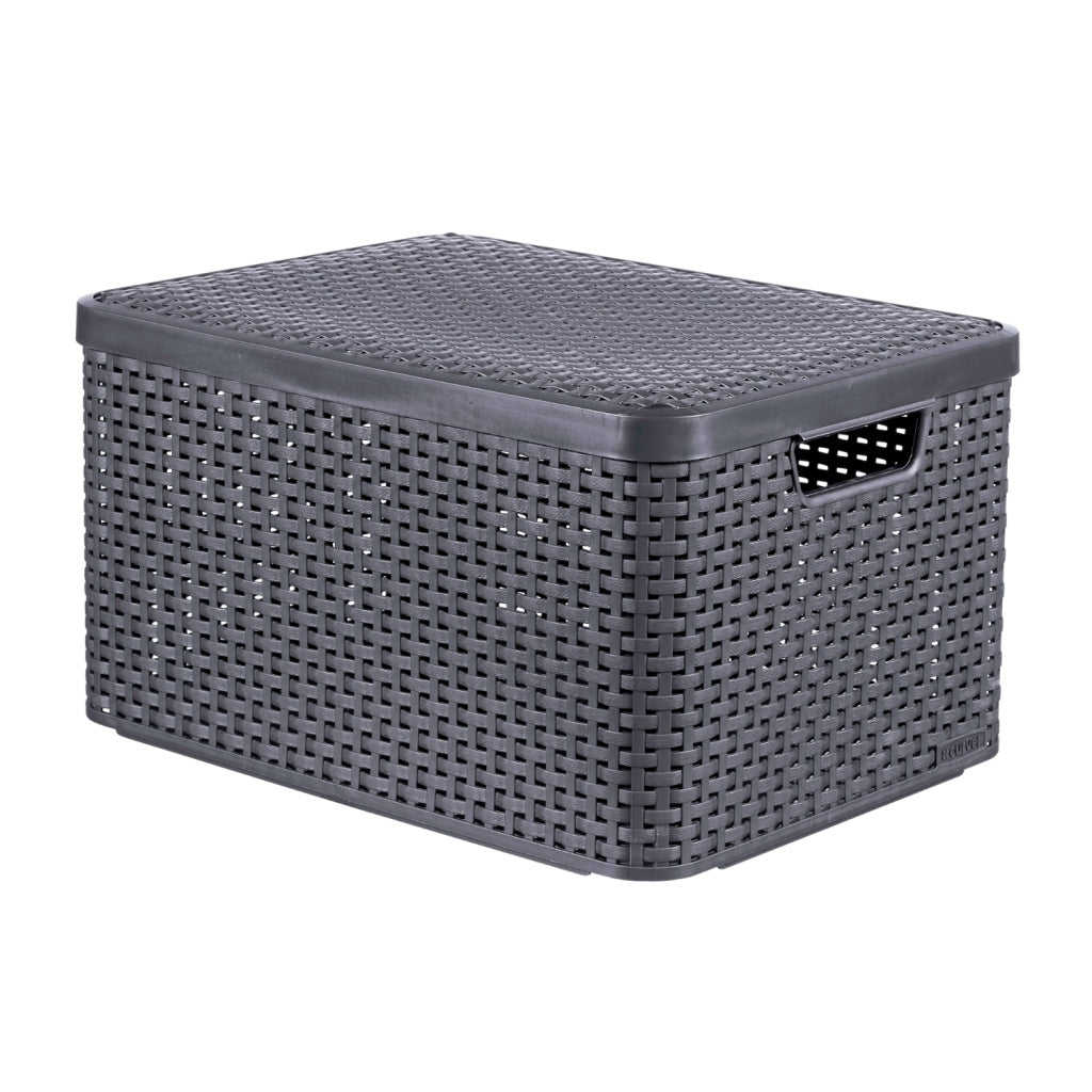 Curver style mand l met deksel antraciet