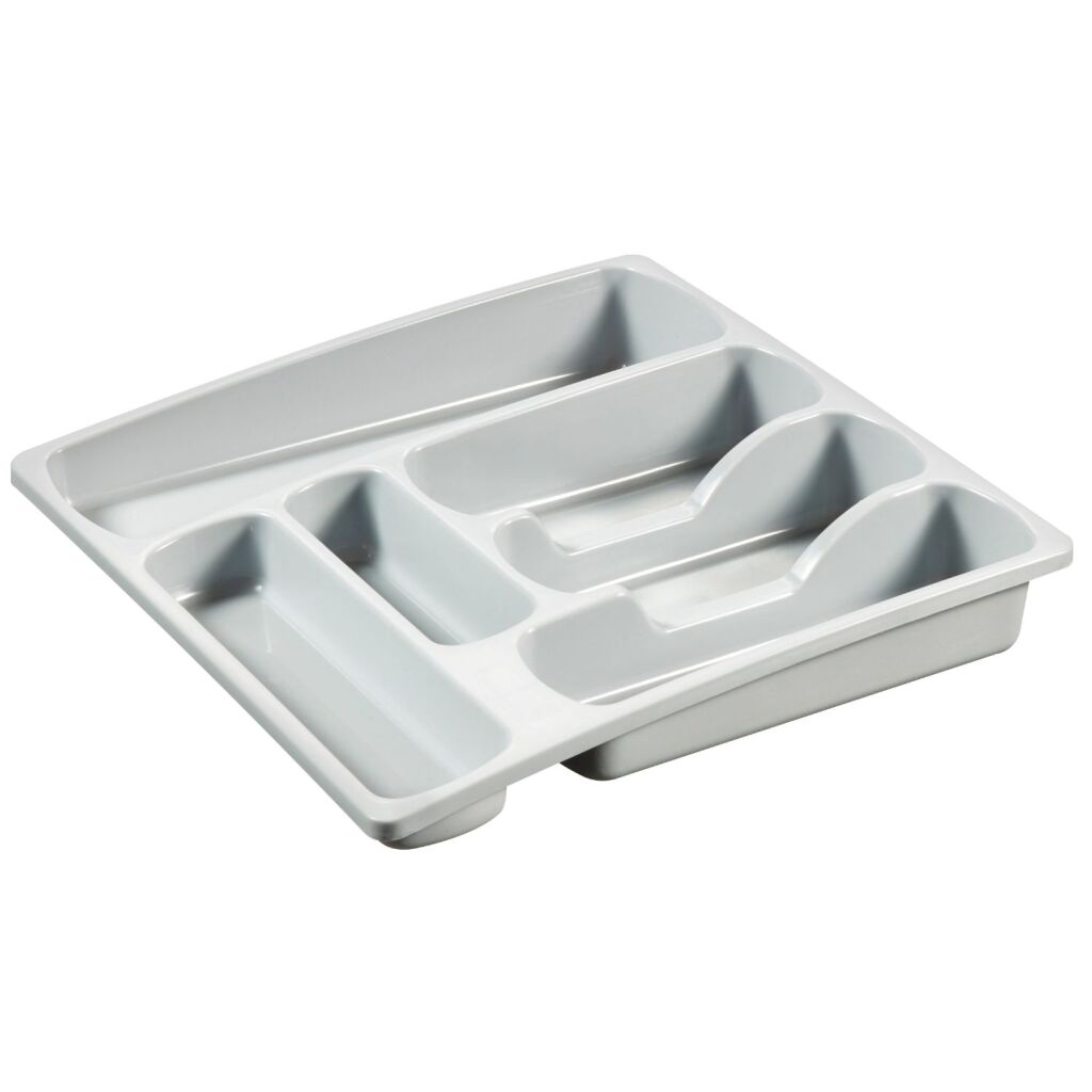 Curver Besteckkasten mit 6 Fächern, 38 x 38 x 6 cm, grau