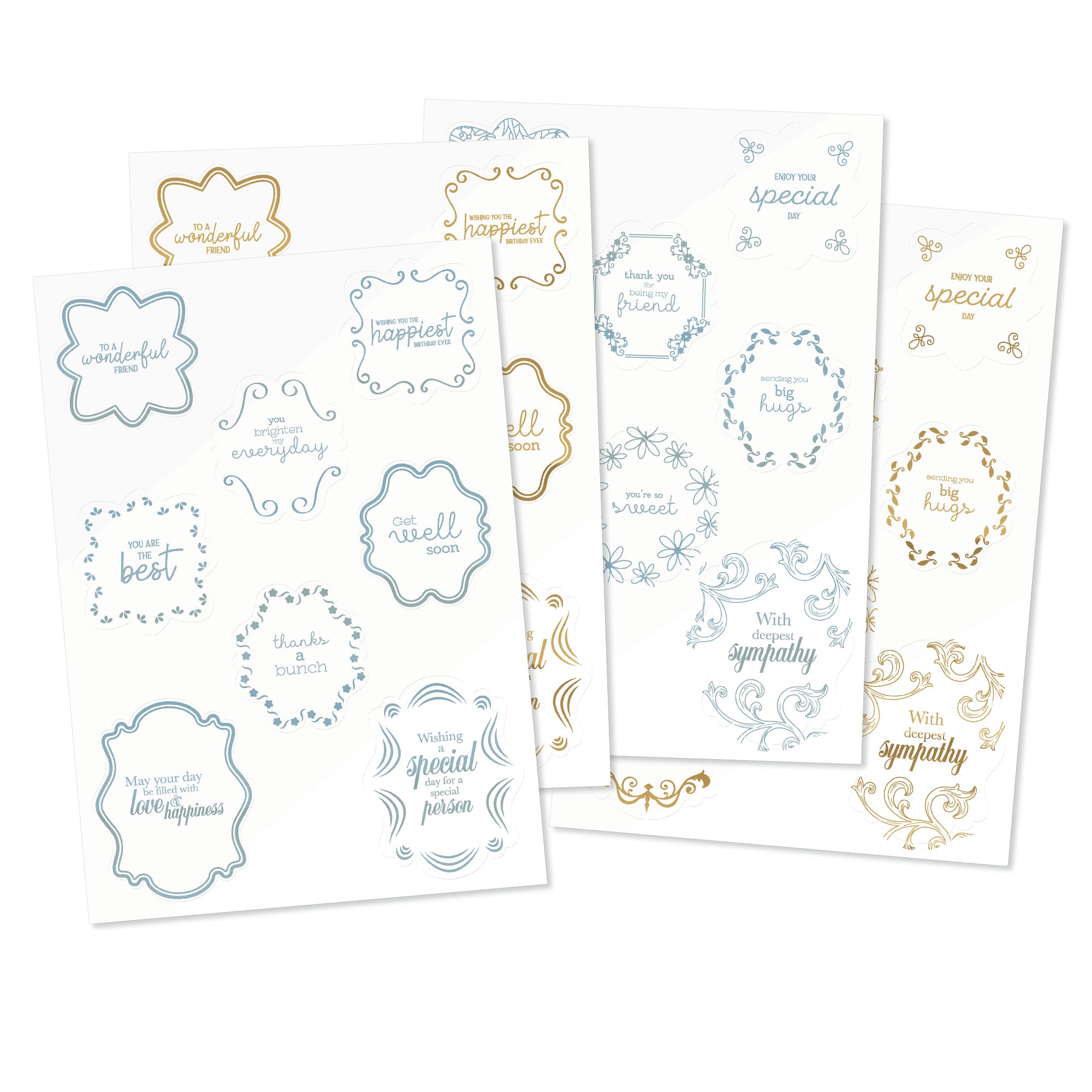 Tonic studios • essentials foil pack topper sentiment