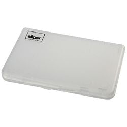 Sigel visitekaartetui 100x70x10mm transparant kunststof voor 15 kaartjes
