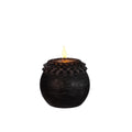 Ideas 4 seasons led kaars wax bloem parel zwart ø9xh12cm