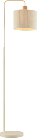 Brilliant arlo - vloerlamp - 1-lichts - e27 - beige hout