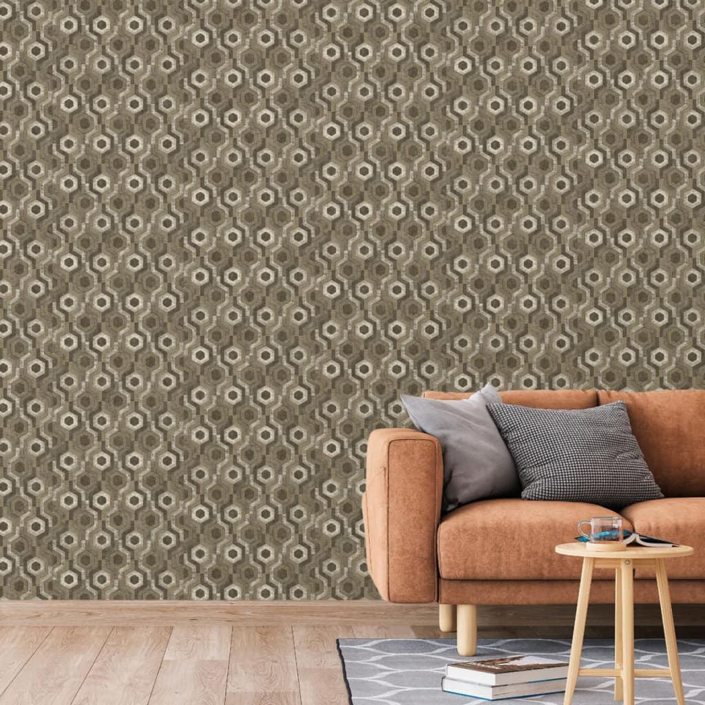 Tapete von DUTCH WALLCOVERINGS, galaktische Braun-Weiß