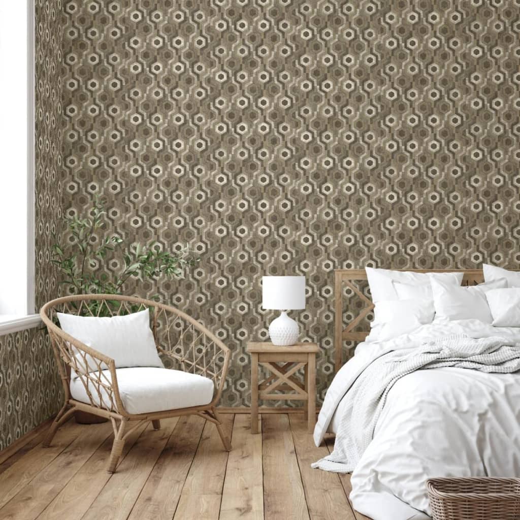 Tapete von DUTCH WALLCOVERINGS, galaktische Braun-Weiß