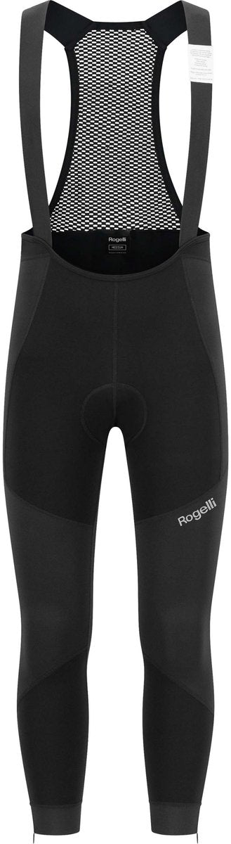 Rogelli artico heren lange fietsbroek - met bretels en zeem - zwart