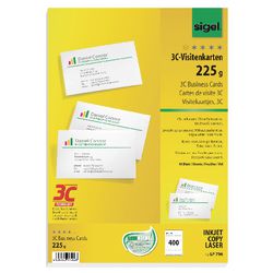 Sigel visitekaartjes wit 85x55 mm 225 gram 400 stuks