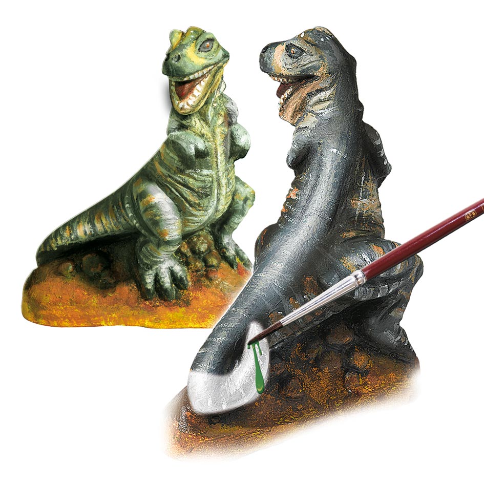 Ses figuren gieten, t-rex
