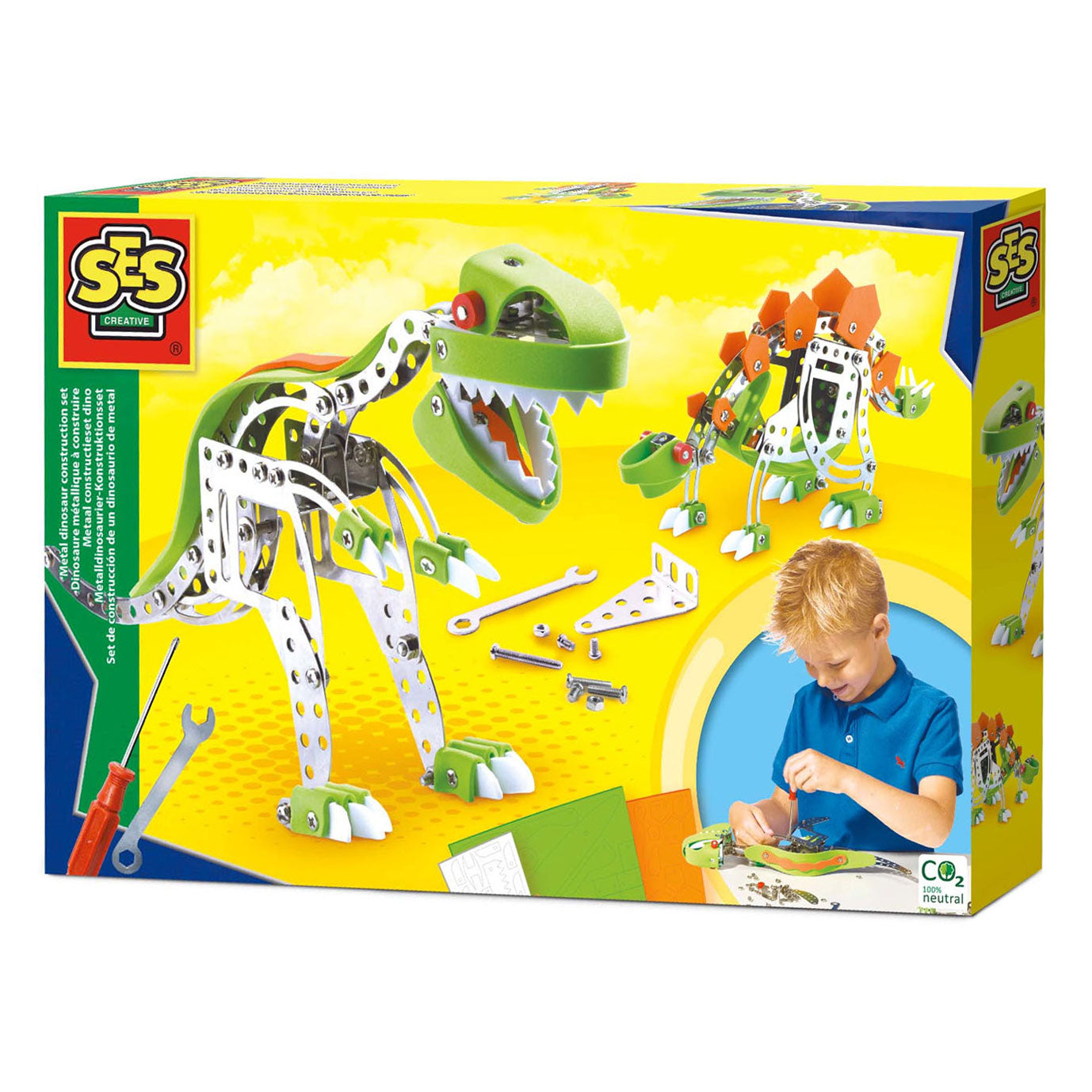 Ses metaal constructieset dino
