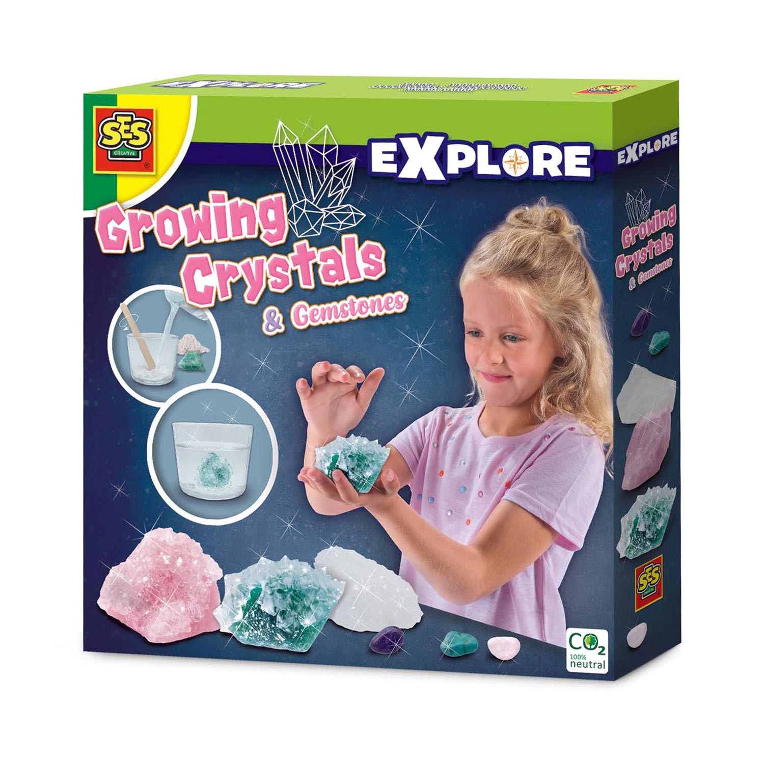 Ses creative ses groeiende kristallen en edelstenen