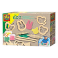 Ses creative ses eco klei met houten tools - 3 kleipotjes