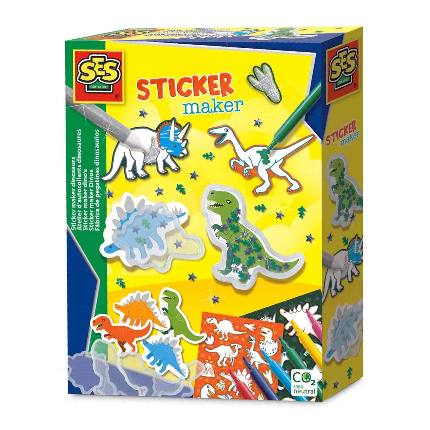 Ses dino stickers maken | 8 stuks