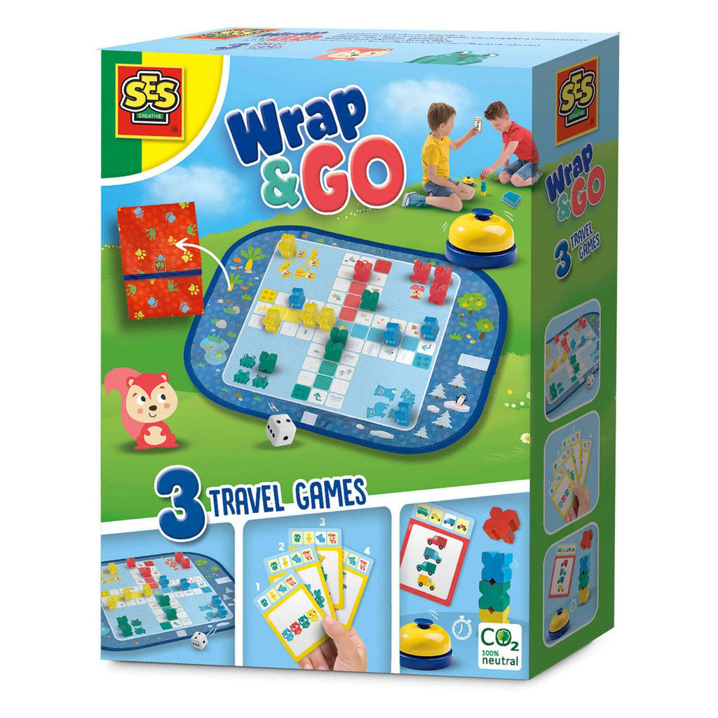SES Wrap and Go Reisespiele, 3-in-1