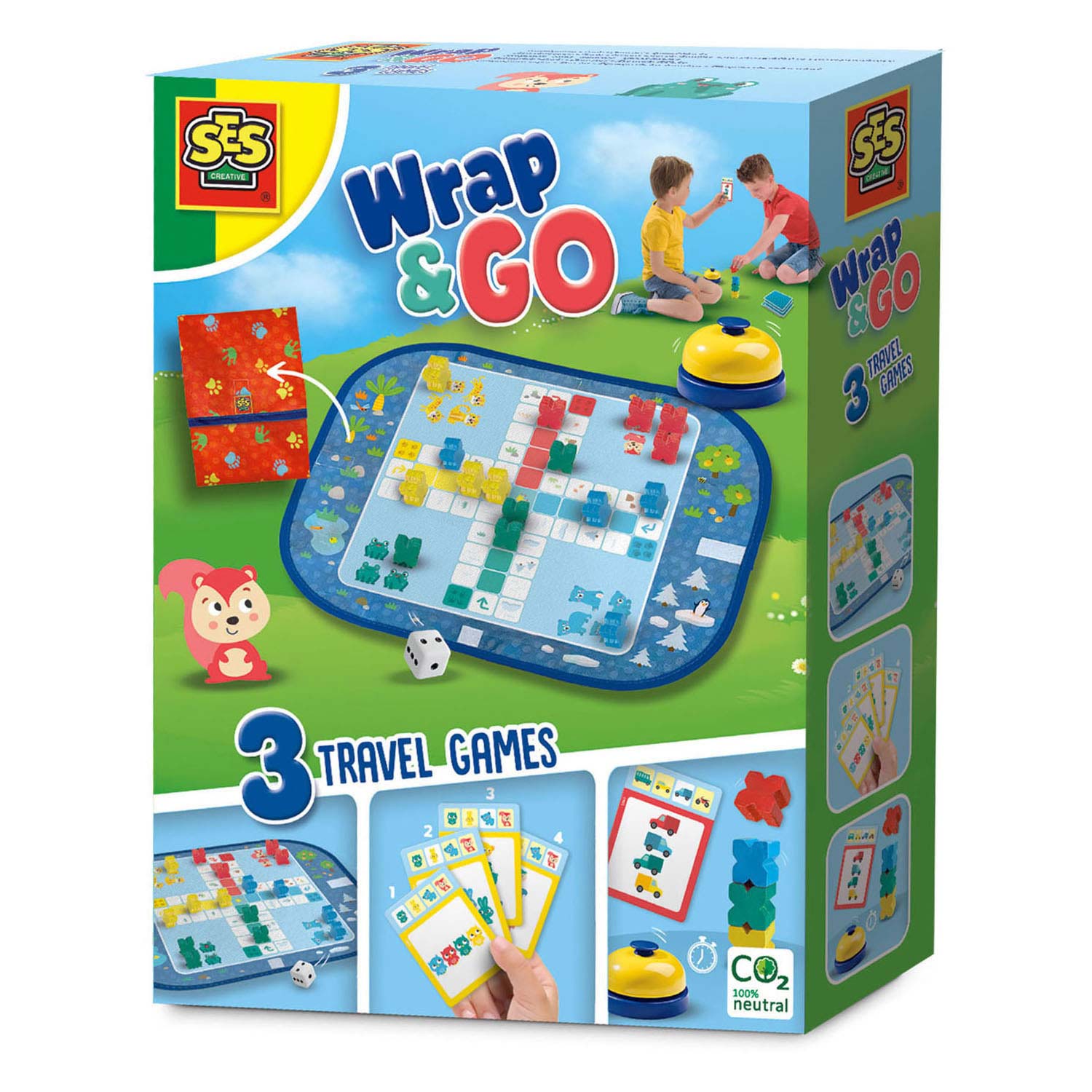 SES Wrap and Go Reisespiele, 3-in-1