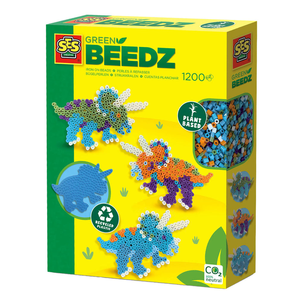 SES green beedz - Bügelperlen-Set Triceratops Dino
