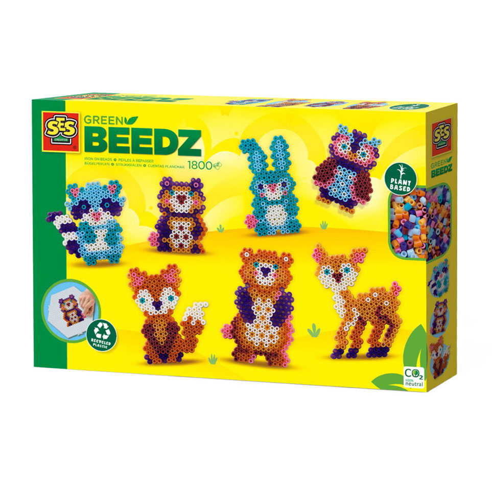 SES green beedz - Bügelperlen-Set Waldtiere
