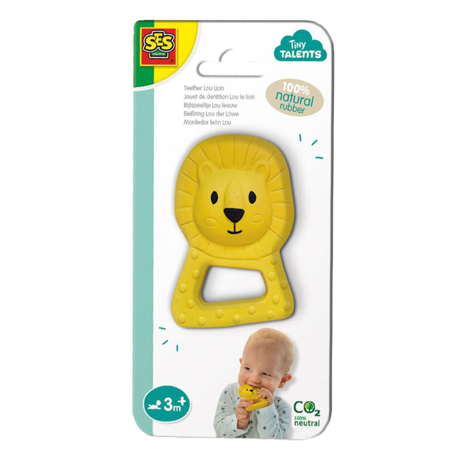 SES Tiny Talents Beißring Lou Lion – 100 % Naturkautschuk