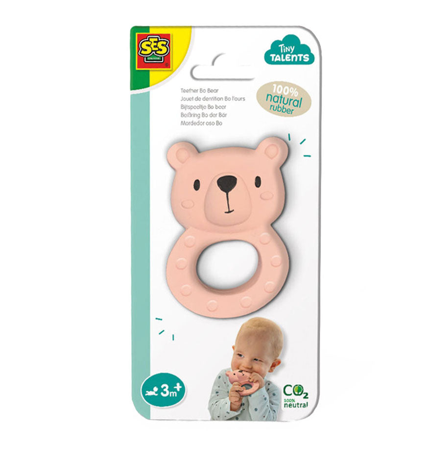SES Tiny Talents Beißring Bo Bär – 100 % Naturkautschuk