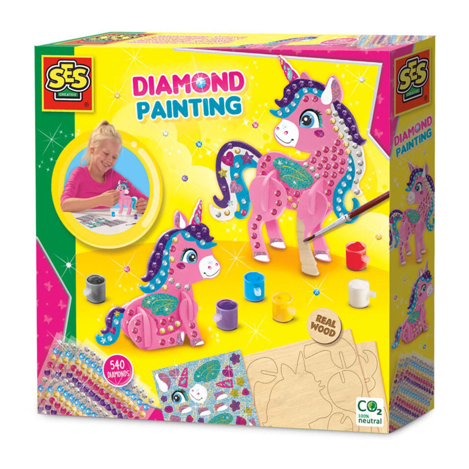 Ses Diamantmalerei - 3D-Einhörner