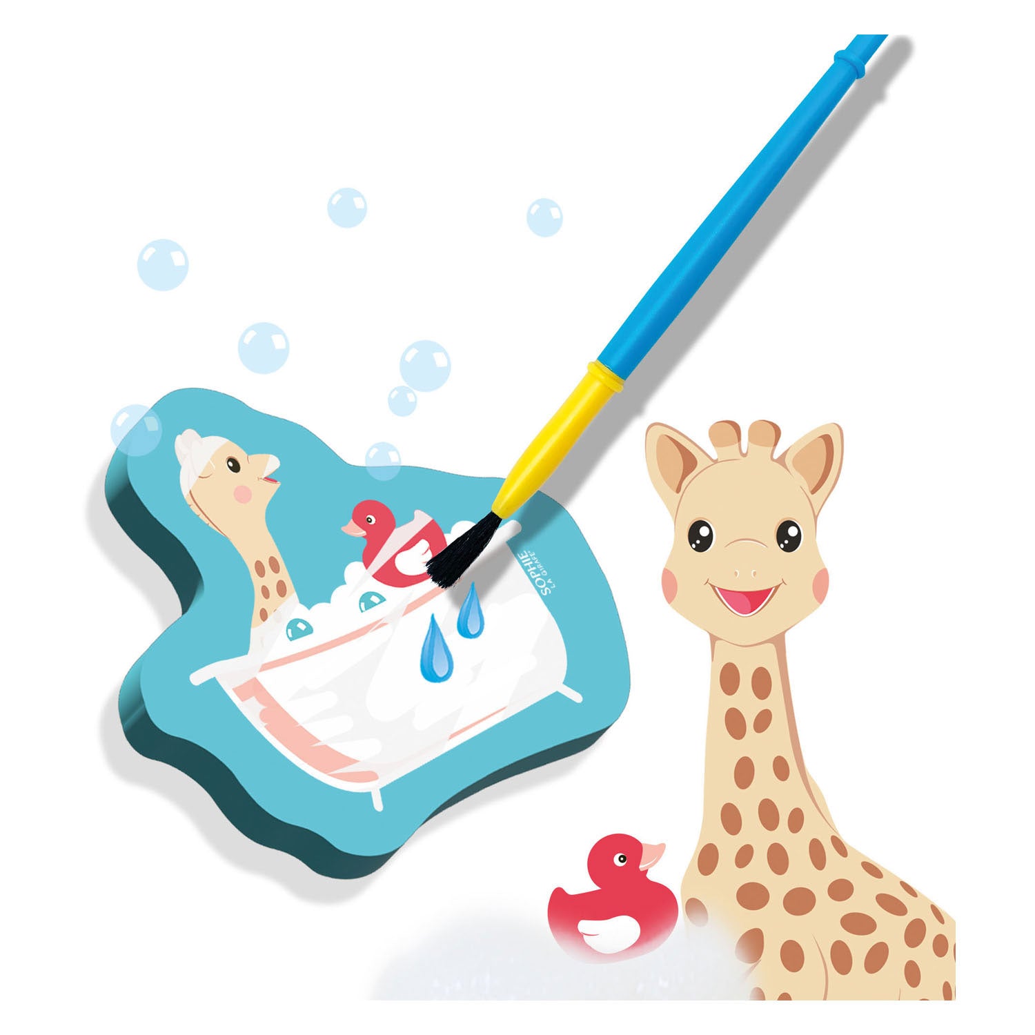 SES Sophie die Giraffe Färben mit Wasser in der Badewanne