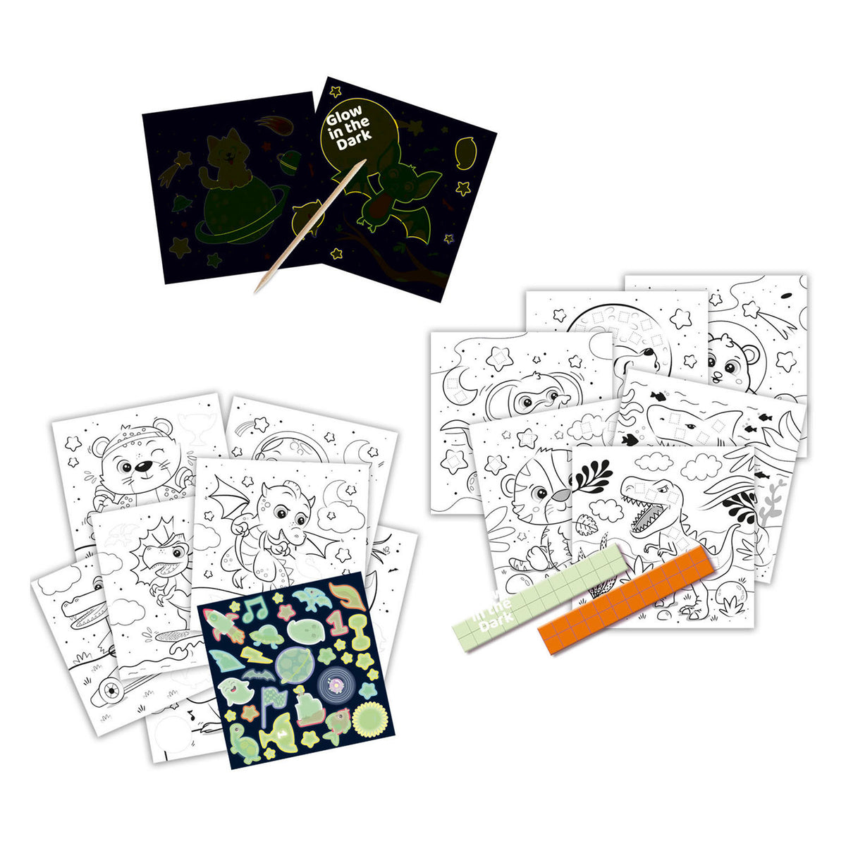 Ses doe kleurboek glow in the dark 3in1