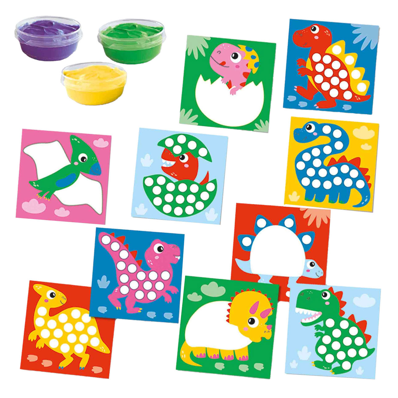 Ses my first - vingerafdruk verf dino's