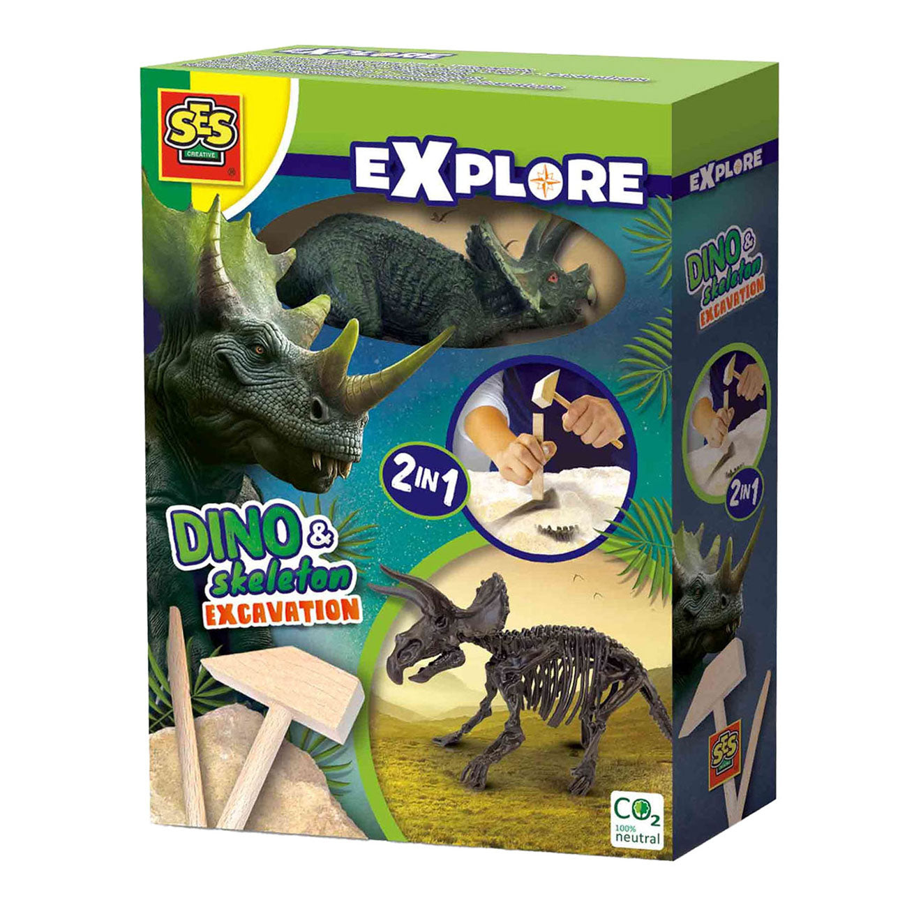 SES Explore Dinosaurier- und Skelettausgrabung 2-in-1 - Triceratops