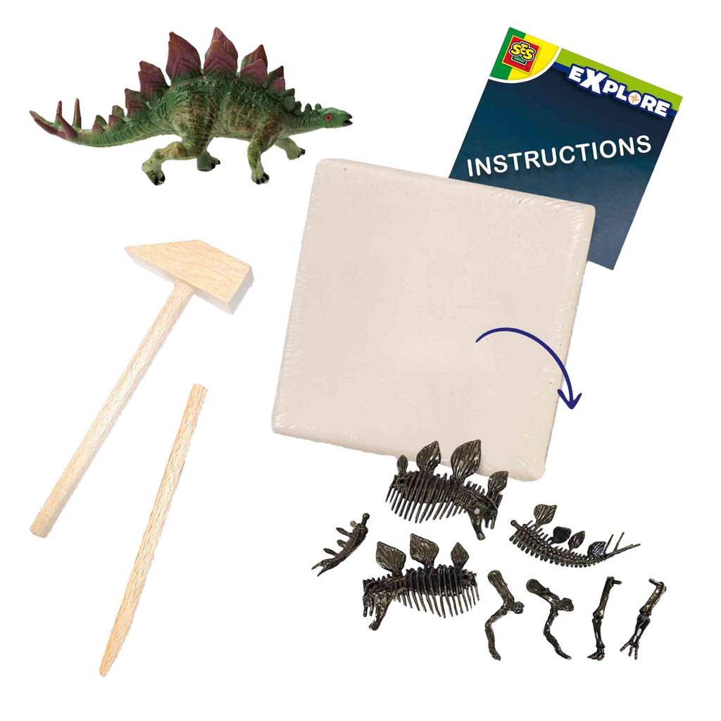 SES Explore Dino and Skeleton Dig 2-in-1 - Stegosaurus
