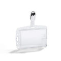 Dubbele badges met clip durable 8013-19 85x54mm duimuitsparing