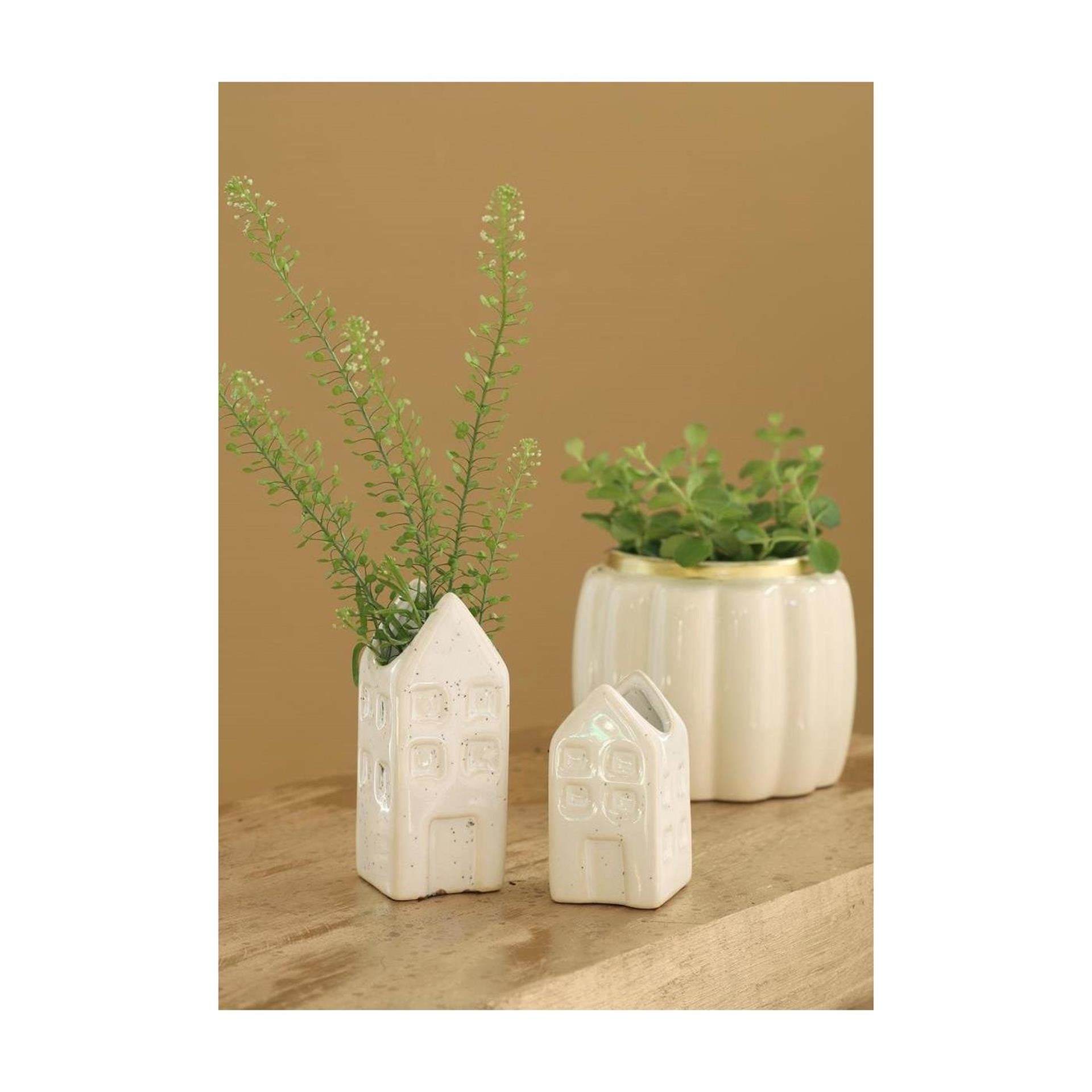 Ideas 4 seasons bloemenvaas huis amsterdam crème 3x3x6cm