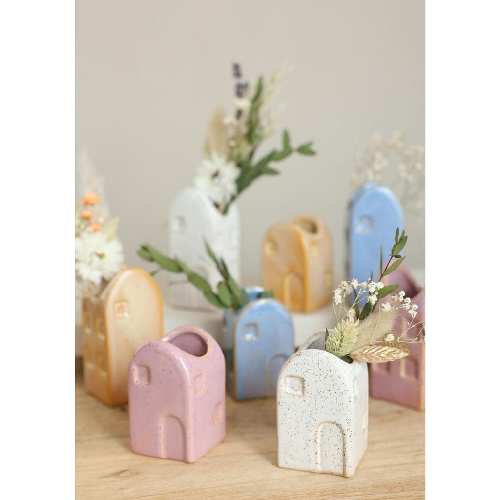Ideas 4 seasons bloemenvaas huisje valarta s 4x4x6,5cm