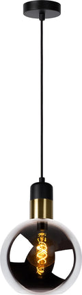 Lucide julius - hanglamp - ø 20 cm - 1xe27 - fumé