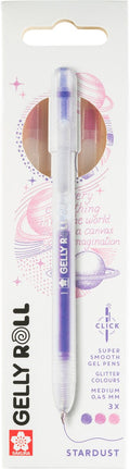 Sakura gelly roll retractable stardust set 3 (pink-roze-paars)