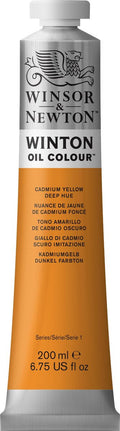 Winsor newton winton oil colours 200ml cadmium yellow deep hue