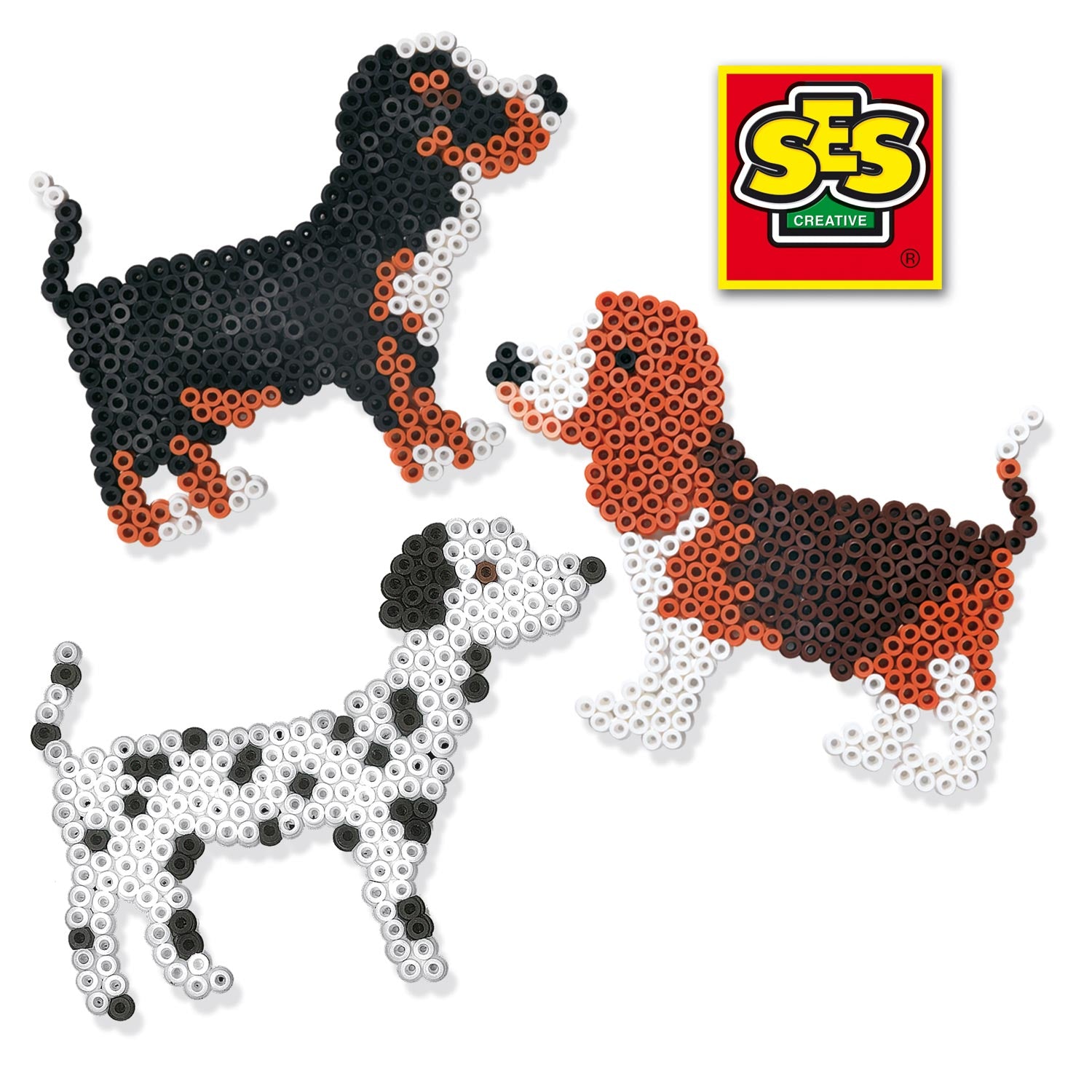 Sechs Bügelperlen Brett Hund