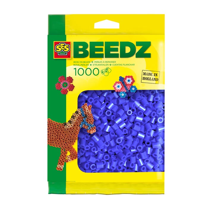 Sechs Bügelperlen d.blau 1000 Stück.