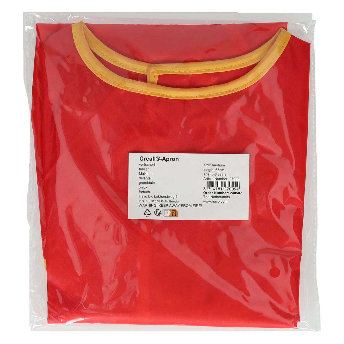 Creall rote Schürze, Größe M