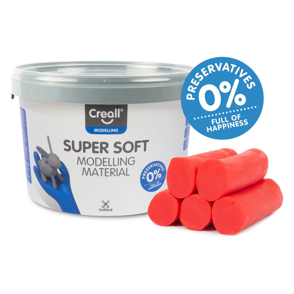 Creall supersoft clay red, 1750gr.