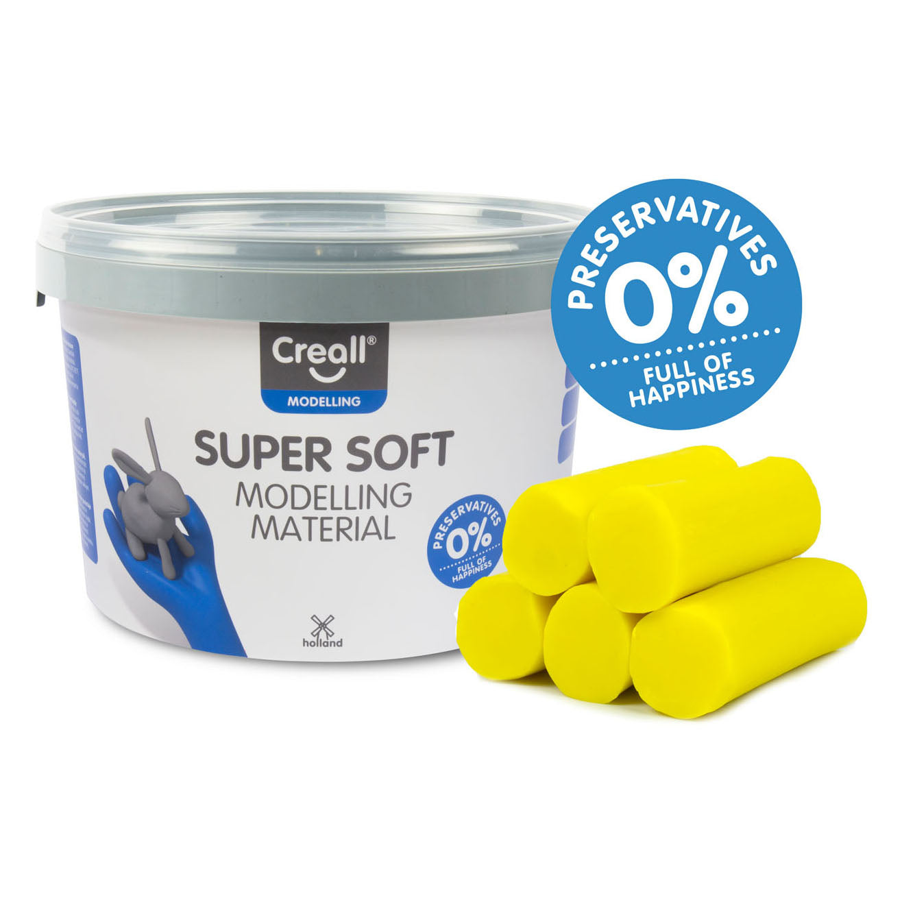 Creall supersoft clay yellow, 1750gr.