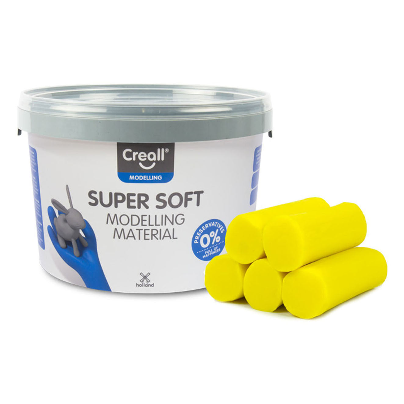 Creall supersoft clay yellow, 1750gr.