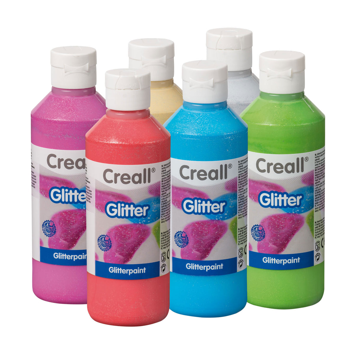 Creall Glitzerfarbe, 6 x 250 ml