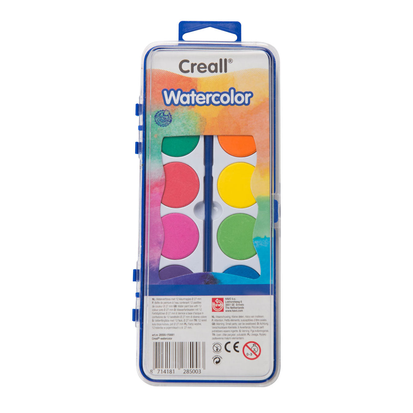 Creall Aquarellkasten, 12-teilig.