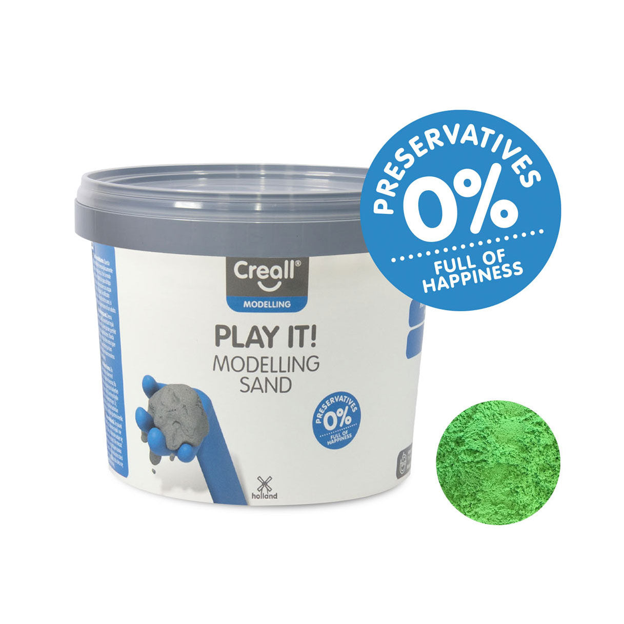Creall Play It Play Sand Grün, 750g.