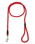 Rosenholz Hundeleine Seil rot schwarz