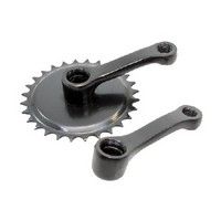 Fausto 28T Kurbelgarnitur | 102 mm | Stahl | Schwarz