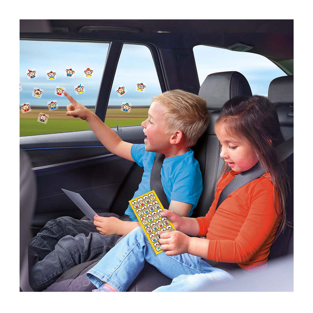 Ses creative reisspel raamstickers - wie ben ik met 2 speelborden - vanaf 3 jaar - herbruikbaar - schoencadeautjes sinterklaas