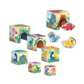 SES -Stapelblock-Turm mit Dino-Figuren
