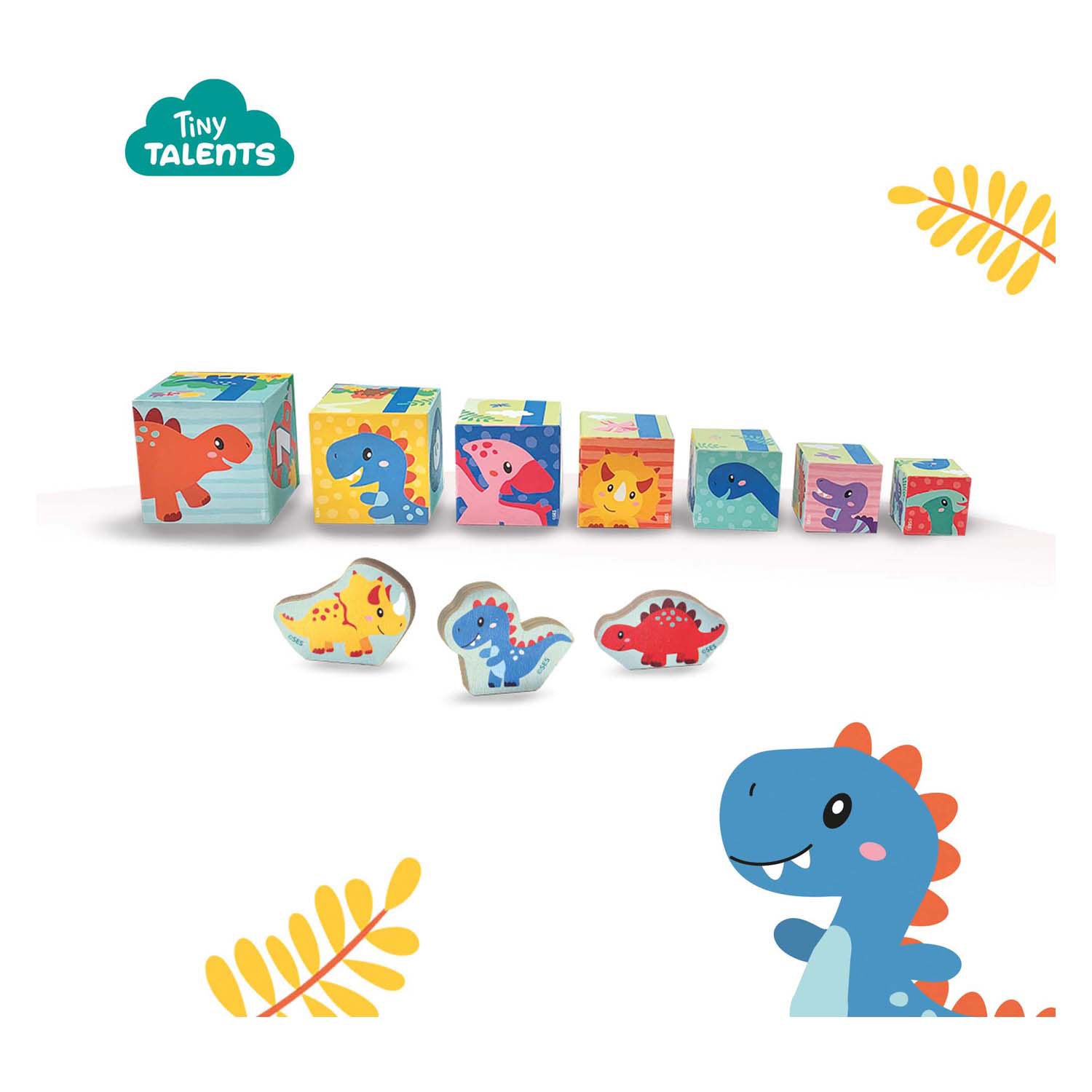 SES -Stapelblock-Turm mit Dino-Figuren
