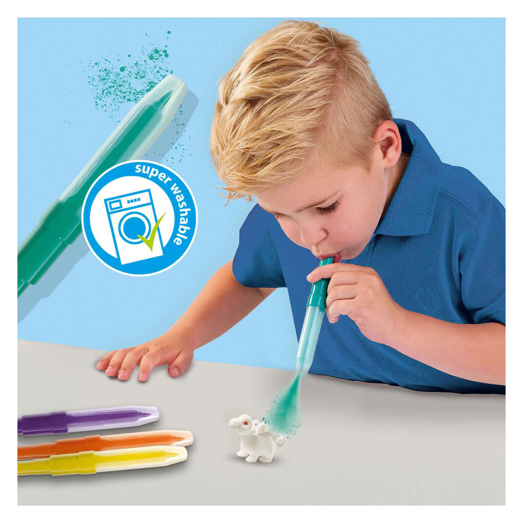 SES Blow Airbrush-Stifte - Dinosaurier, 3 Stück.