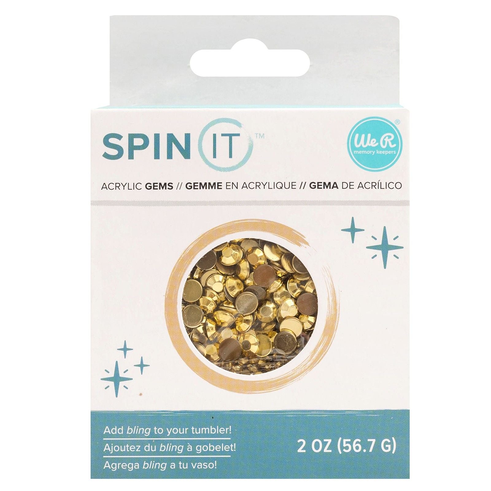 We r makers • spin it rhinestone gold